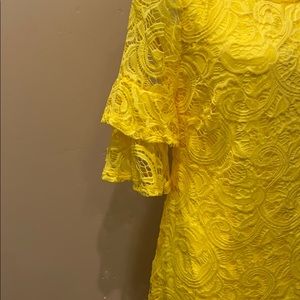 Yellow lace dress